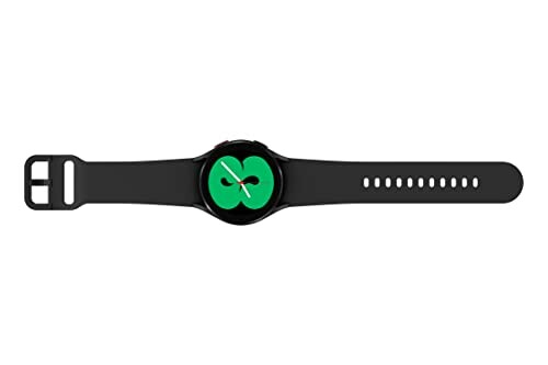 Black smartwatch with green display