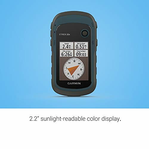 Garmin eTrex 22x GPS device with sunlight-readable color display.