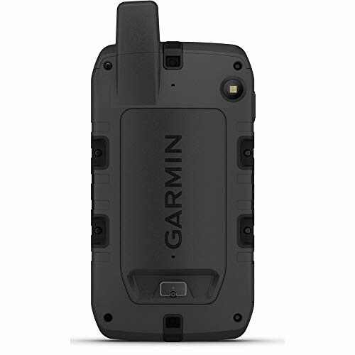 Back view of a Garmin GPS device with antenna.