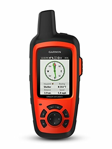 Garmin handheld GPS device with screen and buttons