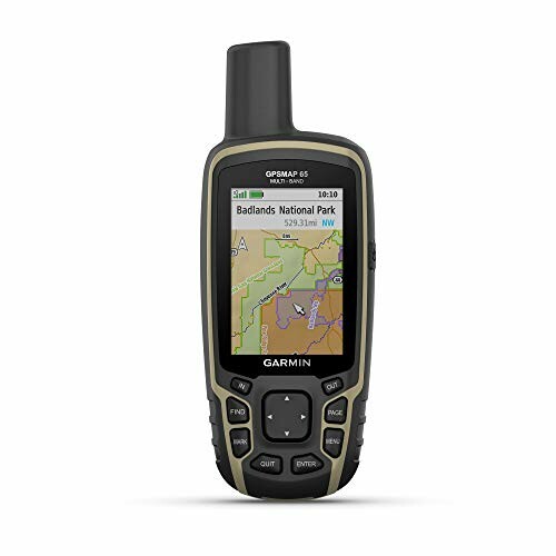 Garmin handheld GPS device displaying a map