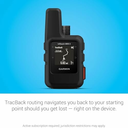 Garmin InReach Mini 2 GPS device with TracBack routing feature