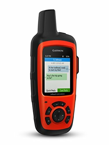 Garmin satellite communicator device with screen displaying messages