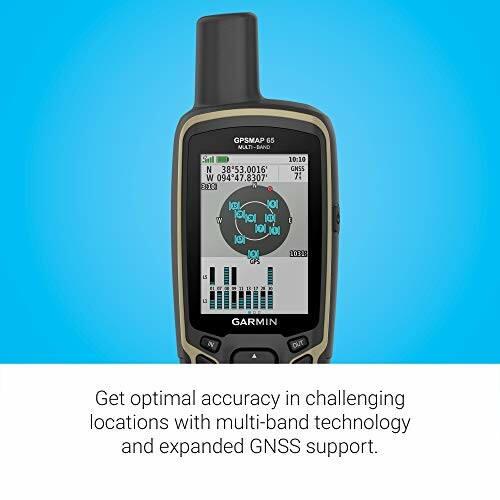 Garmin GPSMAP 65 handheld GPS device with multi-band technology and expanded GNSS support
