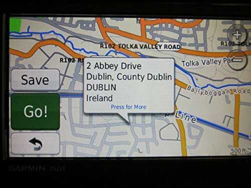 GPS map showing location in Dublin, Ireland.