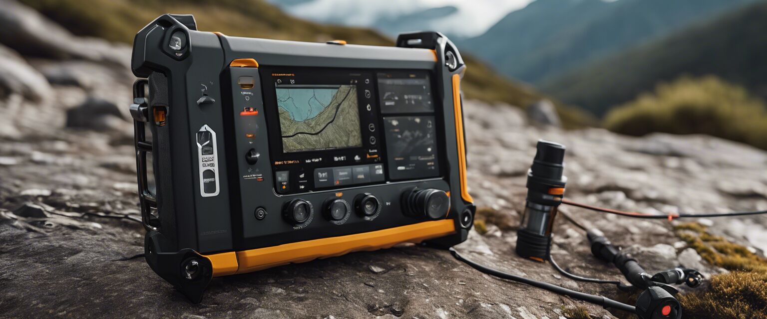 Portable communication device for hiking