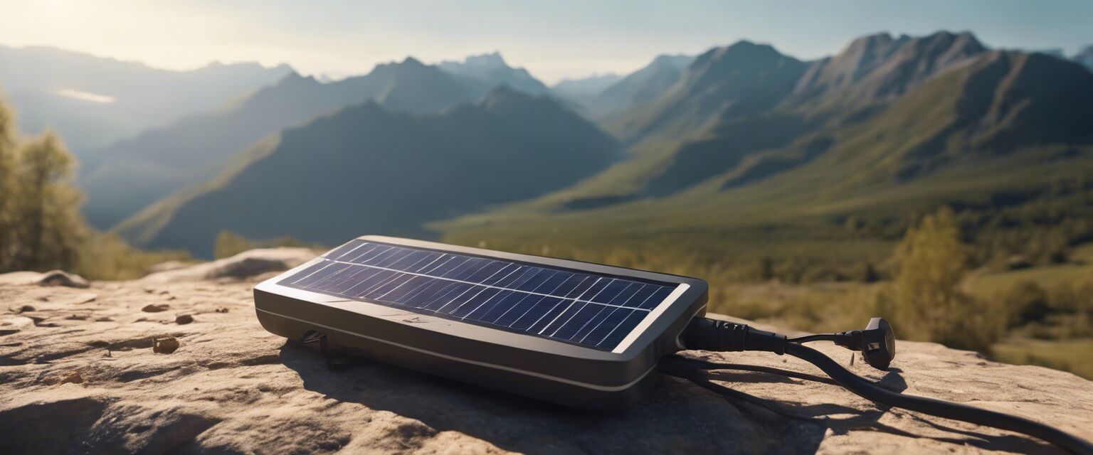 Solar-powered GPS device in nature